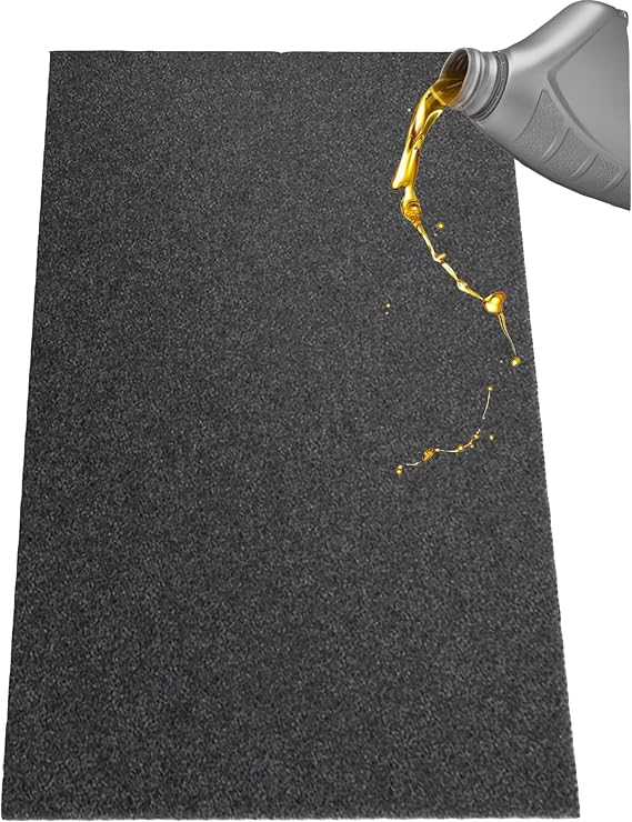 AAIN Oil Spill Mat (36" x 59"), Garage Floor Mat, Absorbent Oil Pad, Premium Maintenance Mat, Waterproof, Protect Garage Surface from Spill & Stain, Reusable, Washable, Durable, Black, 1PCS