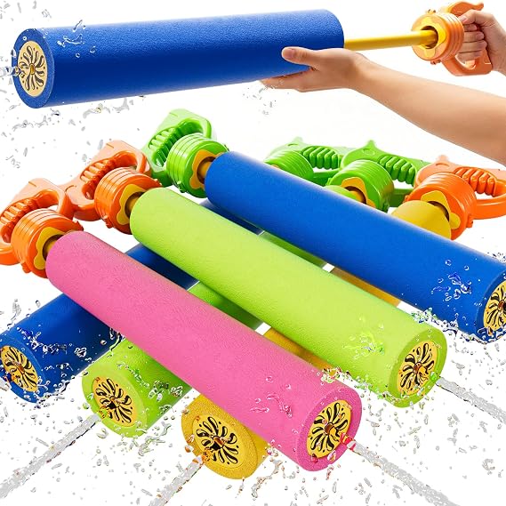 6 Pack Water Squirter for Kids, Foam Water Pool Squirt Toy