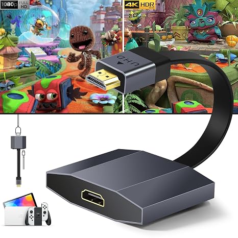Game Console 4k Upscaler,Upgrade Your Graphics Card in Real Time with No Lag,Enhance the original 2K game console to 4K@60 display,for Nintendo Switch,Wii, DreamCast,Xbox,Playstation,Gamecube and more