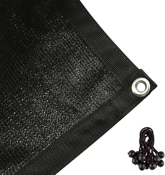 Shatex Privacy Screen Sun Shades Outdoor 10x12ft Taped Edge with Grommets Sun-Block Mesh Shade for Pergola,Awning,Patio,Window Cover, Black