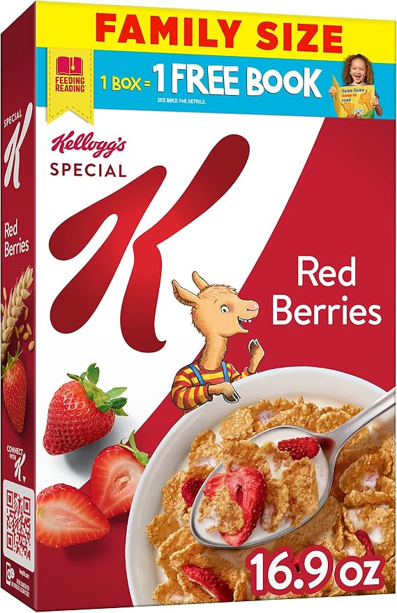 Kellogg's Special K, Breakfast Cereal, Red Berries, With Real Strawberries, Value Size, 16.9oz Box