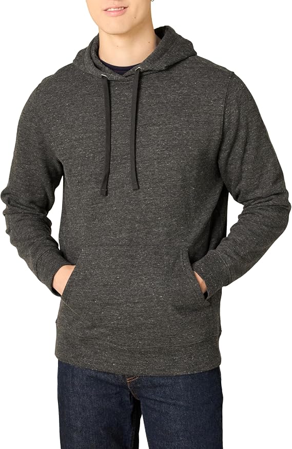 Amazon Essentials Men's Lightweight Long-Sleeve Hooded French Terry Sweatshirt, Soft Polyester Blend