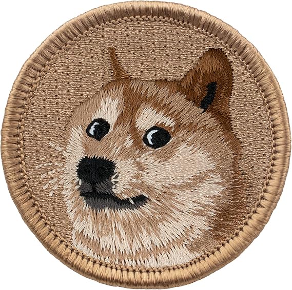 Doge (Shibe) Patrol Patch - 2" Diameter Round Embroidered Patch (Hook Fastener Only)