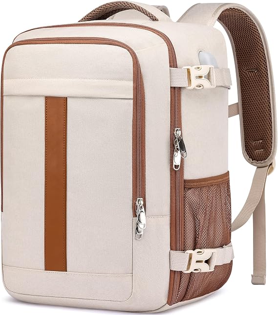 Ryanair Cabin Bag 40x20x25 Underseat 20L Small Travel Bag for Women, Beige