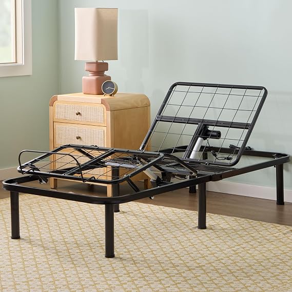 Linenspa Adjustable Bed Base Motorized Head and Foot Incline Twin XL