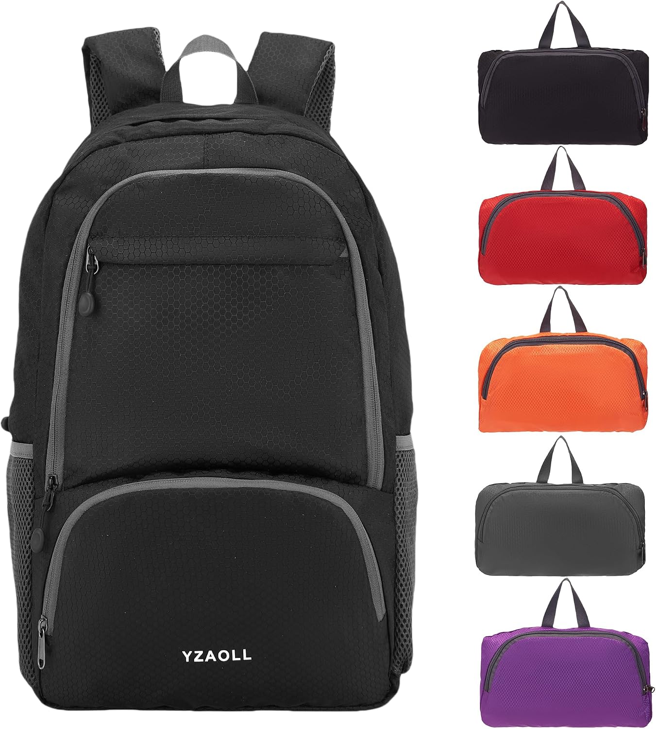 YZAOLL 30L Lightweight Packable Travel Hiking Backpack Daypack Foldable Backpack Water Resistant Daypack for Women Men