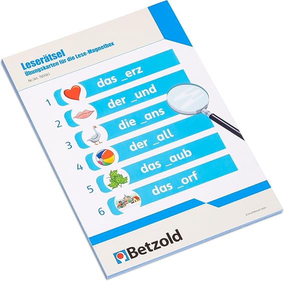 Betzold Übungskarten für die Lese-Magnetbox - Lernende lesen Lernen Leseübungen
