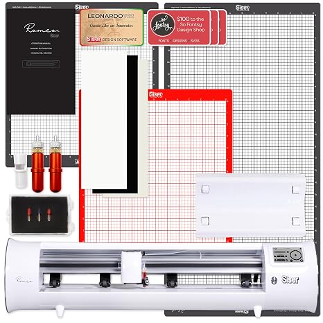 Siser Romeo 24" Professional Vinyl Cutter Bundle with Additional Mats & Cutting Blades