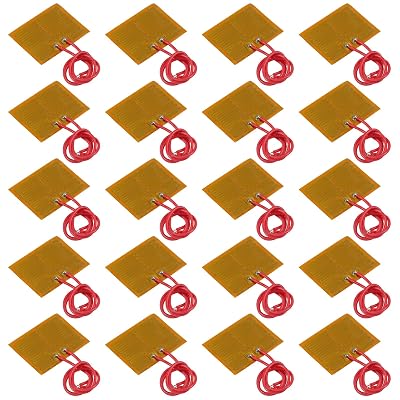 20pcs 30mmx40mm Film Heater Plate Adhesive Pad, PI Heating Elements Film 5V 1W Strip Heater Adhesive Polyimide Heater Plate