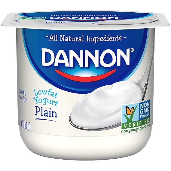 Dannon All Natural Original Plain Lowfat Yogurt, 6 Ounce -- 12 per case.