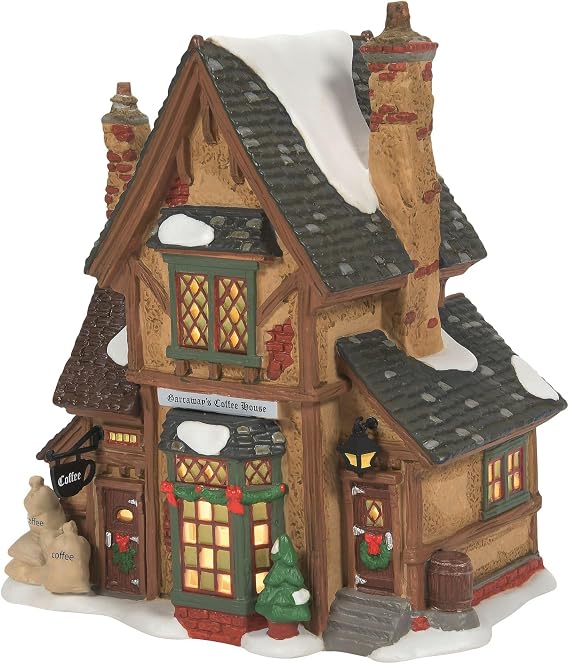 Department 56 Dickens Village Garraway's Coffee House Lit Building, 8 Inch, Multicolor