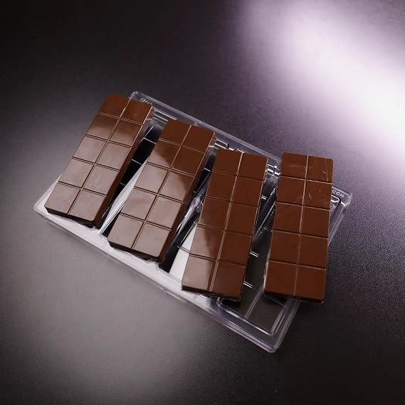 120mL 10pc Dubai Chocolate Bar - 1 Mold - 4 Cavities - 23566 - Makes 4 Dubai Pistachio Bars
