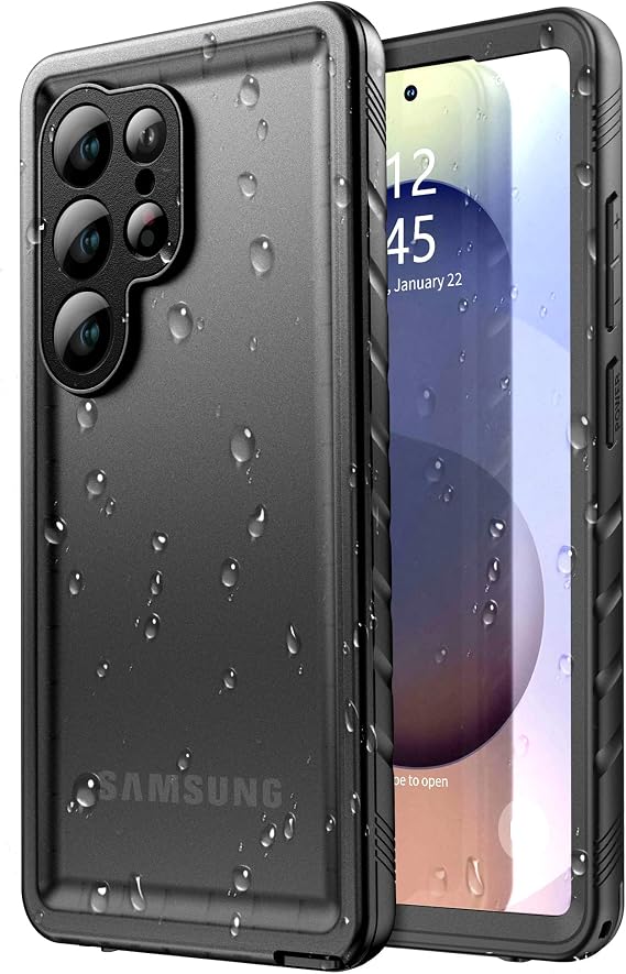 SPORTLINK for Samsung Galaxy S25 Ultra Waterproof Case IP68, Black, 6.9"