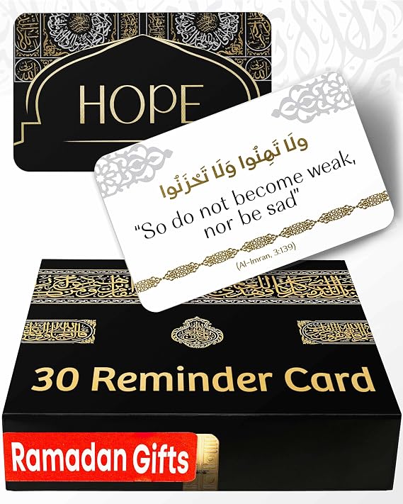 OLEEK eid gifts islamic quranic verses cards (30 Daily Reminders) - islamics gift for women - muslim gifts for men - eid decorations for home 2026 - ramadan dua cards - eids gift islamics decor