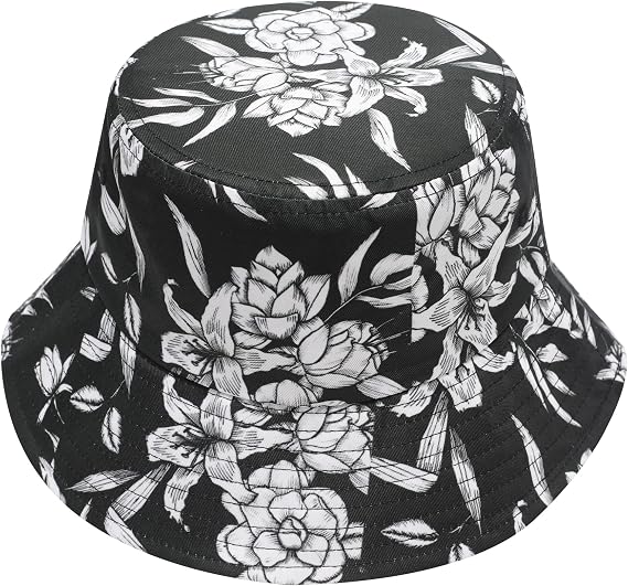 ZLYC Printed Bucket Hat for Women Men Summer Sun Hat | trendy casual seaside style,travel photo snap,beach outing,camping hiking,pool party,daily outdoor shade,travel essential