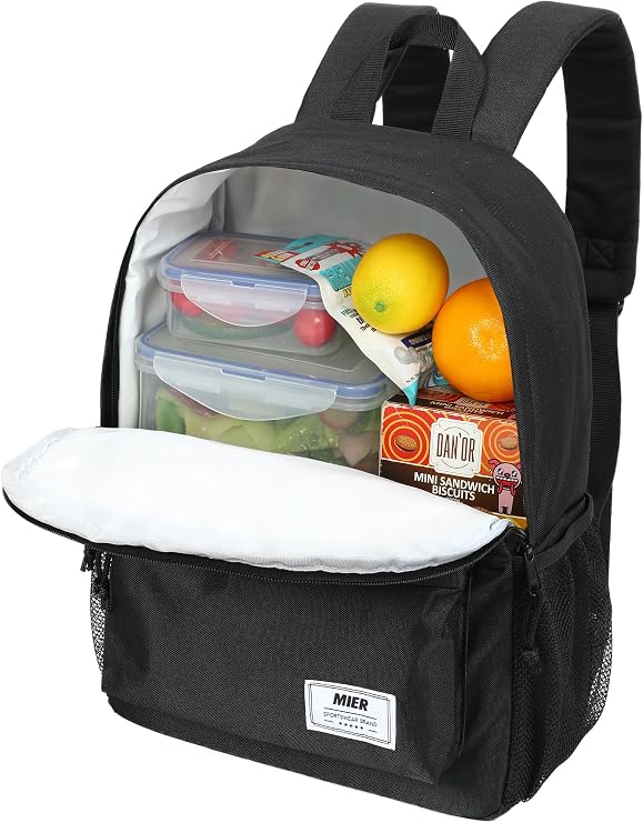 MIER Insulated Backpack Cooler Small Lunch Bookbag for Women Men
