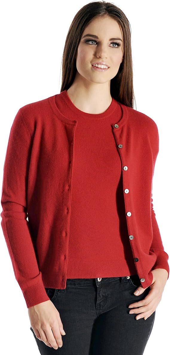 Cashmere Boutique Women's 100% Cashmere Cardigan Twin Set