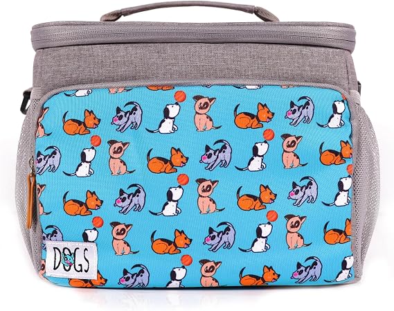 Biggdesign Dogs Soğuk veya Sıcak Isı Yalıtımlı Sızdırmaz Termal Beslenme Çantası 10L Turkuaz