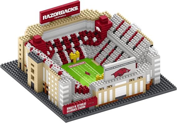 FOCO NCAA Unisex-Adult NCAA College Team Construction Blocks 3D Mini BRXLZ Stadium