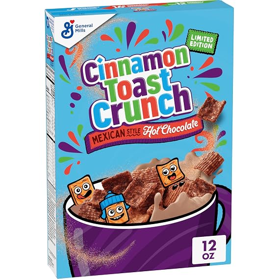 Cinnamon Toast Crunch Breakfast Cereal, Mexican Style Hot Chocolate, Limited Edition, 12 oz