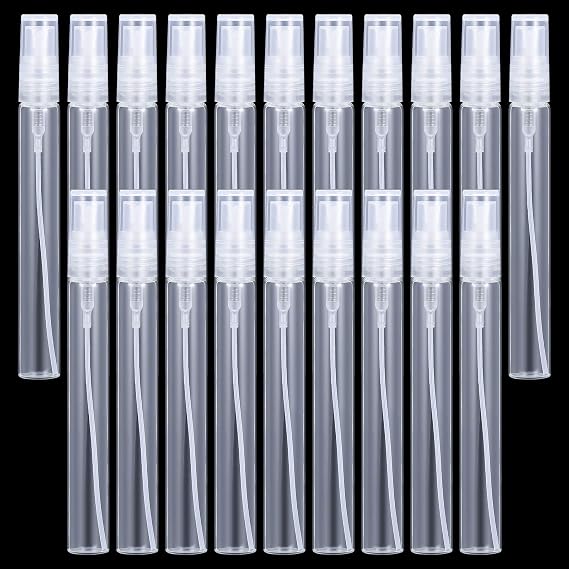 20Pcs 10ml Mini Spray Bottles,Portable Glass Atomizer Refillable Sample Bottles for Travel,Party,Cosmetic Makeup Tool | Portable Glass Atomizer Refillable Sample Bottles for Travel Party Cosmetic Makeup Tool