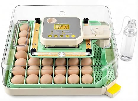 Sailnovo 48 Egg Incubator for Hatching Eggs with Precise Temp & Humidity Control,Auto Egg Turning, 360Viewing, Egg Candler,Incubator for Chicken Eggs/Duck/Quail/Turkey,Ideal for Farm/School/Lab,Green