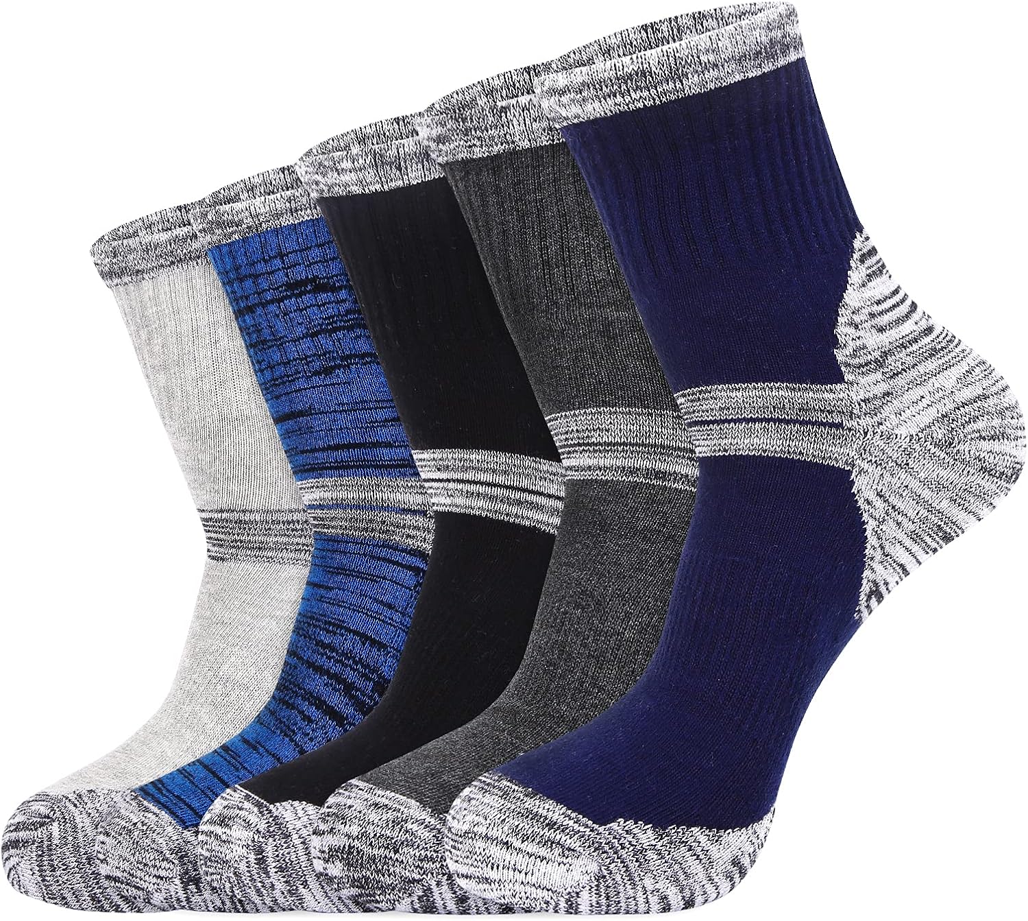 Azzoi hiking socks men moisture wicking 5 pairs