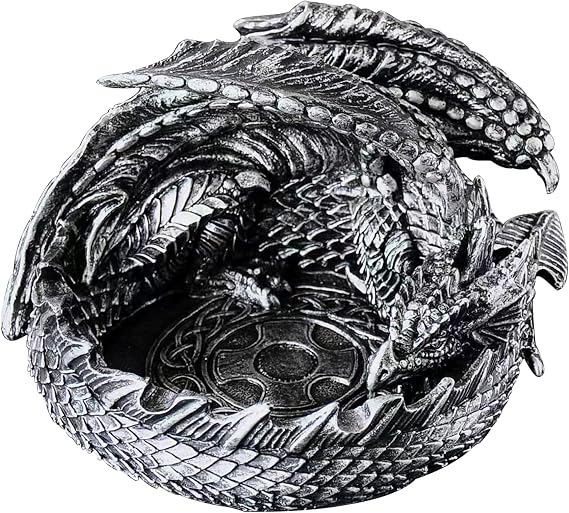 Elegant Dragon Dice Holder Tower - Perfect Dragon Gifts for Men, DND DICE Jail,DND Gifts for Men, 5.12 inches