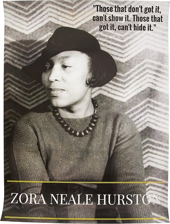 Tri-Seven Entertainment Zora Neale Hurston Poster Print with Quote African American Women Black History (18x24)