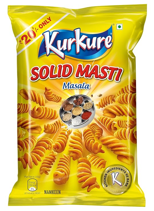 Kurkure Snacks, Solid Masti Masti, 90g Pouch