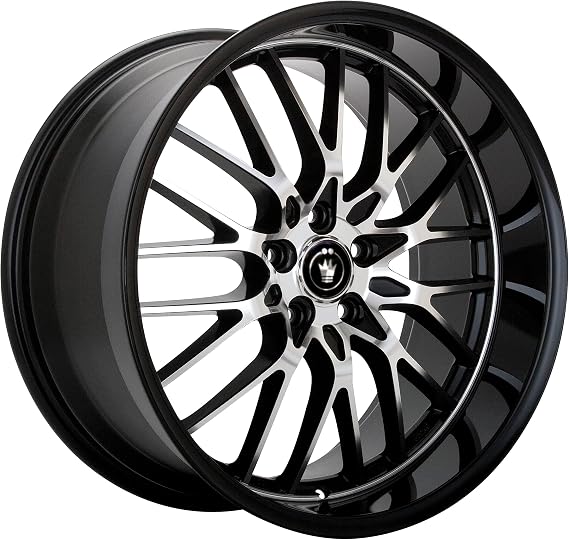 Konig Lace Gloss Black Wheel with Mirror Machined Face (18x8"/5x100mm)