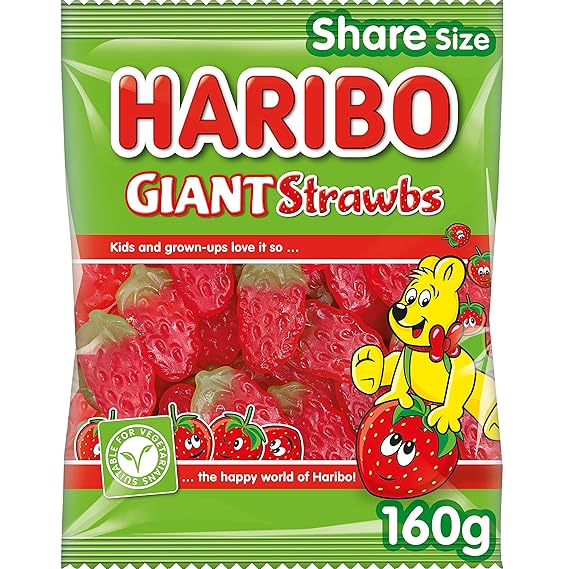 Haribo Giant Strawbs 160g