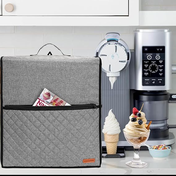 CROTIRAD Ice Cream Machine Cover for Ninja Swirl NC701, Quilted Dust Cover